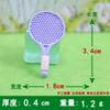 Bádminton de Dibujos Animados Miniatura Raqueta Pegamento de Crema DIY Accesorios Caseros de Resina Agujero Zapatos Zapatos Flor Pasador Cabeza