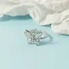Anillo de Moda para Dedo Índice de Mariposa Hueca Ajustable con Diseño Único para Mujer, Anillo Personalizado de Estilo Coreano Moderno