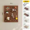 Estante de Pared de Tablero Perforado de Madera Maciza para Almacenamiento Pasillo Color Nogal Forma Decoración de Pared Exhibición de Almacenamiento