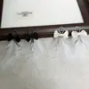 Brincos Estilo Fada com Pena Incrustada de Diamante Laço Franja de Pérola Super Fada Doce Feminino Elegante Brincos Elegantes para Mulheres