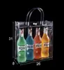 Saco de presente transparente de fábrica saco plástico PVC bolsa de mão mão presente presente de aniversário embalagem de saco de casamento atacado