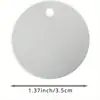 Material de acero inoxidable para láser versión ligera logo DIY colgante militar de acero inoxidable etiqueta redonda larga