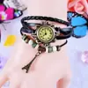 Reloj de estilo étnico retro, estudiante, creativo, hoja, mariposa, torre, reloj de mujer, reloj de bolsillo retro Mori