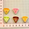 Juguete de Comida de Pizza con Forma de Dibujo Animado, Funda para Teléfono Móvil DIY, Accesorios para el Cabello, Pasador, Juguetes para Niños, Llavero, Accesorios de Imán para Refrigerador