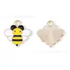 Accesorios de Joyería de Gota de Aceite DIY Colgante de Abeja de Dibujos Animados Panal Girasol Llavero Collar Pulsera Encanto de Aleación