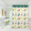 Cortina de Baño para Ducha de Tela de Poliéster Engrosada Impermeable y Antimoho, Cortina Divisoria de Barra Telescópica sin Taladro, Cortina de Ventana