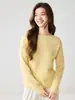Nueva colección de otoño e invierno: suéter de cachemira pura para mujer, de un solo hombro, corte holgado, top sencillo y cálido