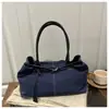 Bolso de Hombro Grande de Mezclilla para Mujer Transfronterizo, Nuevo Bolso de Mano de Nicho de Gama Alta para Viajar, Bolso de Hombro Retro
