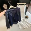Conjunto de dos piezas para mujer: camisa de cuadros vintage con volantes y cordones estilo coreano y top de punto tipo camisola, nueva colección otoño 2026