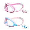 Óculos de Natação de Silicone Azul Oceano Transfronteiriços para Crianças, à Prova d'Água e Anti-Embaçantes, Alta Definição, Confortáveis, Armação Grande, Proteção Nasal, Esportes ao Ar Livre