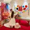 Adesivos de palavras felizes com dopamina para atacado de casamento para decoração do quarto de casamento, conjunto para casa nova para noiva e noivo, conjunto completo de atmosfera para cerimônia de noivado