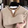 Camisa Polo Masculina Listrada Casual de Negócios Outono Estilo de Rua Tendência Legal Masculina