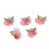 La primavera se acerca: Flores de cuentas tejidas de flor de cerezo, racimos de flores coloridos de patchwork, accesorios para el cabello hechos a mano para DIY, adornos para el cabello y accesorios para pendientes