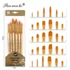 Set Transfronterizo de 6 Pinceles de Madera y Acrílico Pinceles para Gouache DIY Pinceles para Acuarela Pinceles para Pintura Acrílica Set de Pinceles