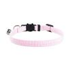 Suministro Transfronterizo Nuevo Collar para Gato a Rayas Rosas Collar para Gato con Lazo de Caballero con Campana Collar con Hebilla de Cabeza de Gato