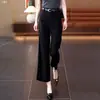 Novas Calças Casuais de Verão com Caimento Fluido, Calças Femininas de Corte Reto, Estilo Fino de Verão