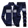 Conjunto de suéter esportivo casual de manga comprida para jovens, novo agasalho masculino para primavera e outono com um casaco bonito
