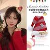 Accesorios navideños DIY estilo europeo y americano accesorios tridimensionales para el cabello de niña lindos sombrero navideño diadema material zapato sombrero pasador decoración