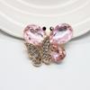 Kwai Sha Crystal Diamond Exquisitos accesorios creativos de aleación Mariposa de cristal Hecho a mano DIY Funda para teléfono móvil Agujero Zapatos Hebilla Pegatina