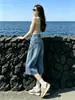 Jeans Cortos de Cintura Alta para Mujer, Delgados de Verano, Nuevo Estilo 2026, Petite, Pierna Ancha Holgada, Shorts Rectos Versátiles de Longitud Media