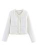 Ropa de Mujer Estilo Europeo y Americano Transfronterizo de Aliexpress 2025 Otoño Nuevo Chaqueta Estilo Americano Decorada con Perlas Chaqueta Pequeña Fragancia