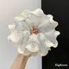 Anillo para el cabello de encaje blanco grande estilo coreano Intestino Grueso para Mujer 2025 Nuevo Estilo Tendones de Goma Cuerda de Lazo de Encaje Estilo Retro