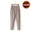 Pantalones de cachemira para madre 2024 otoño e invierno cintura alta pantalones de mujer mediana edad y anciana cintura elástica casual suegra pantalones largos