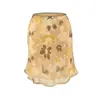Saia Midi Estampada Floral Estilo Francês de Verão, Saia de Cintura Alta A-Line Emagrecedora, Saia com Estampa de Pintura a Óleo Vintage em Relevo Cauda de Peixe
