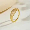 Anillo de Plata de Ley S925 de Moda Elegante Europeo y Americano para Mujer Incrustado con Circonita Lleno de Diamantes Anillo Retro de Nicho de Moda para el Dedo Índice Venta al por Mayor