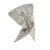 Elegante Popular en Internet Estilo Coreano Leopardo Diamante Tejido de Lana Bufanda Pequeña Decorativa para Mujer Bufanda Versátil Otoño e Invierno Nuevo Estilo
