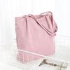 Bolsa de pana al por mayor estilo universitario coreano para mujer, bolsa de lona de un solo hombro, versátil para compras, bolsa de lona portátil