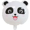 Balão de filme de alumínio panda em forma de desenho animado, desenho animado fofo panda caminhando, folha de alumínio, layout de festa, balão de barraca de empurrar de chão