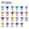Wuzhou Gem 5A Corte Milênio Rosa Zircônia Colorida Redondo Oito Lados Fundo Pontiagudo Joia Nail Art Combinando Cor da Pedra Zircônia Pedra Bruta