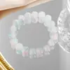 Nuevo pulsera de cristal pulsera de cuentas de hielo agrietado degradado pulsera de cuentas de placa dulce linda pulsera de cuentas para pareja amigas