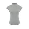 Deseo Puro Verano Estilo Europeo y Americano Sexy Hombro Cuello Alto Top Nuevo Camiseta Color Sólido Stretch Ajustado Chaleco