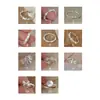 Anillo Plano Cepillado de Encaje de Plata de Ley S925 para Mujer, No se Desvanece, Nicho, Gama Alta, Lujo Accesible, Joyería Versátil Abierta para Mano Nuevo