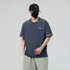 2026 Comércio Exterior Europeu e Americano Amazon Tamanho Grande Casual Roupa Masculina Camiseta Masculina Casual de Manga Curta Shorts de Verão Cor Sólida Roupa Masculina