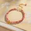 Pulsera de Cristal con Perlas de Cristal Natural Optimizada Pulsera Versátil de Nicho Joyería de Moda de Lujo Ligero Venta al por Mayor para Mujeres