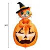 Calabaza Inflable de Halloween Gato Negro Modelo Inflable Suministros para Decoración de Fiesta de Halloween Juguetes Inflables Personalización
