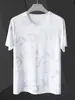 Playera de Manga Corta de Seda de Hielo para Hombre Verano Malla Secado Rápido Transpirable Holgada Casual Cuello Redondo Camuflaje para Hombre Playera para Hombre