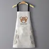 Avental de Cozinha Impermeável e à Prova de Óleo, Roupa de Trabalho, Avental de Urso Marrom Fashion e Fofo, Novo Estilo de Avental de Urso Personalizável