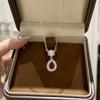 Collar Tiki Disparo Real Plata de Ley S925 Lujo Ligero Diamante Gota de Agua para Mujer Elegante de Alta Gama Flor Zirconio Brillante Cadena Hueca para Clavícula