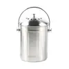 Cubo de Basura de Cocina de Acero Inoxidable para Hogar con Filtro Anti-Olor Almacenamiento Reciclaje Cáscaras Basura Cubo de Compostaje de Escritorio para Residuos de Cocina