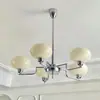 Lustre Francês de Luxo Leve para Sala de Estar Bauhaus Retrô Creme Medieval Escandinavo para Quarto Restaurante Salão de Beleza Loja Lâmpadas
