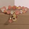 Nueva Pulsera de Piedra Natural Belleza Rosa para Mujer Diseño Ins Pulsera para Novia Moda Simple Pulsera de Celebridad de Internet