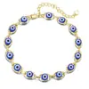 Tobillera cruzada europea y americana Ojo de Diablo tobillera femenina de alto sentido nicho personalidad simple accesorios cadena de playa joyería