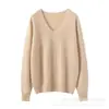 Suéter Konsaini 100% cachemir puro para mujer, nueva colección otoño e invierno, jersey básico simple de punto con cuello en V