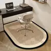 Alfombrilla de Piso Curvada de Lujo Ligero, Silla Giratoria para Estudio, Alfombra Insonorizada, Alfombrilla para Pies de Silla de Computadora para Sala de Juegos, Alfombrilla de Tocador de Gama Alta
