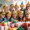Gafas de Papel Temáticas de Excavadora para Fiesta de Cumpleaños Infantil Transfronteriza, Accesorios de Maquillaje para Fiesta de Baile, Gafas Máscara para Tomar Fotos