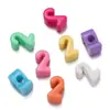 10 Miçangas Alfabeto de Acrílico com Furo Grande Coloridas Transfronteiriças Miçangas Inglesas Acessórios para Pulseira de Miçangas Joias de Miçangas DIY